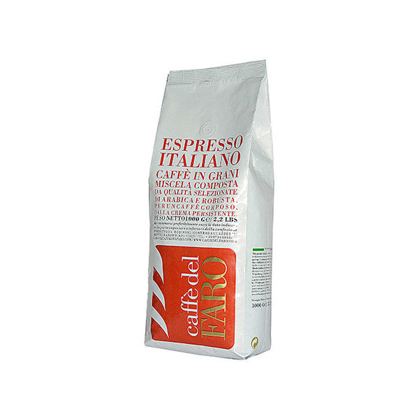 Caffe Del Faro Espresso Italiano Roasted Coffee Beans - case of 6 x 1 kg bags - The Concentrated Cup