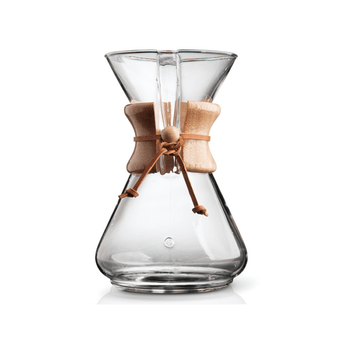 Chemex 10-Cup Pour-Over "Classic" Series Glass Coffee Maker - The Concentrated Cup