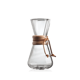 Chemex 3-Cup Pour-Over "Classic" Series Glass Coffee Maker - The Concentrated Cup