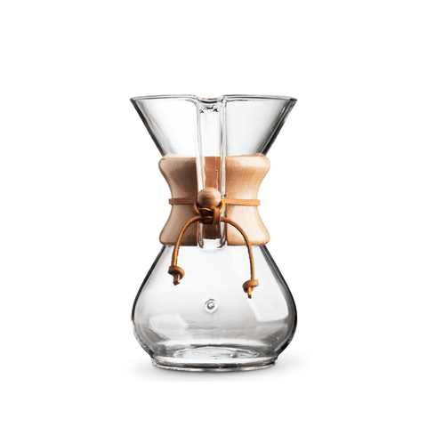 Chemex 6-Cup Pour-Over "Classic" Series Glass Coffee Maker - The Concentrated Cup