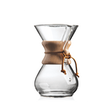 Chemex 6-Cup Pour-Over "Classic" Series Glass Coffee Maker - The Concentrated Cup
